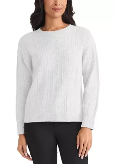 Women's Mix Stitch Crew Neck Sweater
