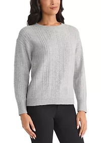 Petite Mix Stitch Crew Neck Sweater