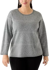 Plus Lurex Crew Neck Sweater