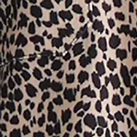 Women's Three-Quarter Sleeve Leopard Print Top