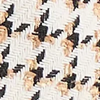 Women's Faux Tweed Double Breasted Houndstooth Jacket