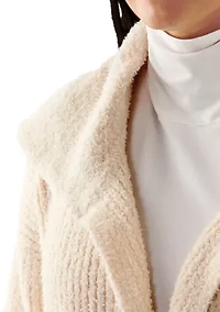 Plus Wide Collar Cardigan