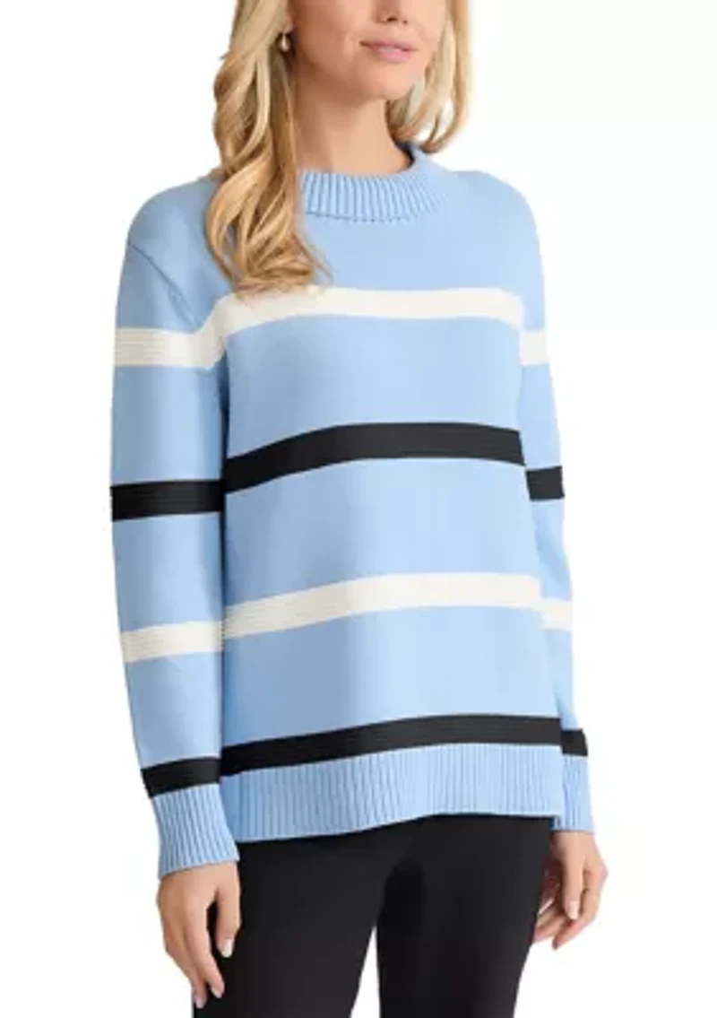 Women's Long Sleeve Striped Sweater
