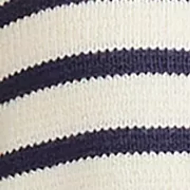 Petite Button Front Striped Cardigan with Patch Pockets