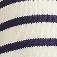 Petite Button Front Striped Cardigan with Patch Pockets