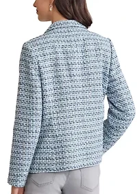 Women's Faux Tweed Double Breasted Jacket