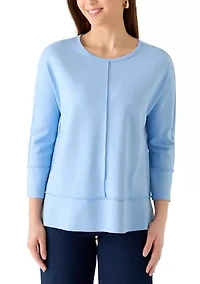 Petite 3/4 Dolman Sleeve Top