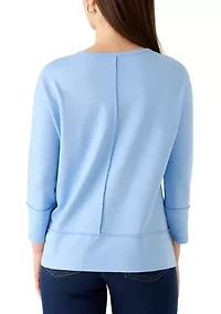 Petite 3/4 Dolman Sleeve Top