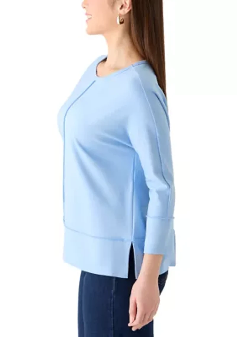 Petite 3/4 Dolman Sleeve Top