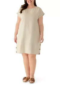 Plus Mini Swing Dress