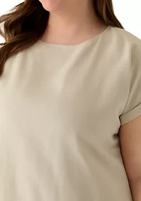 Plus Mini Swing Dress