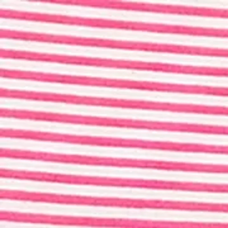 Petite Elbow Ruffle Sleeve Striped T-Shirt