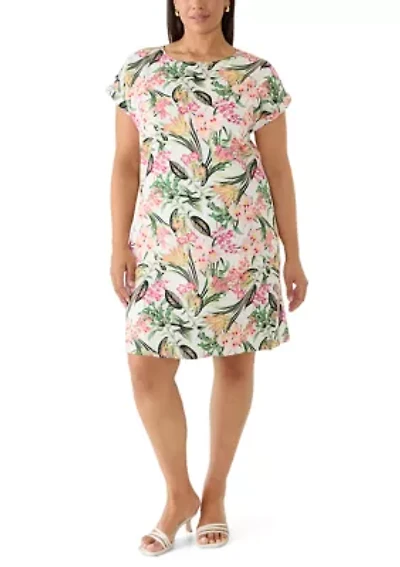 Plus Printed Swing Dress