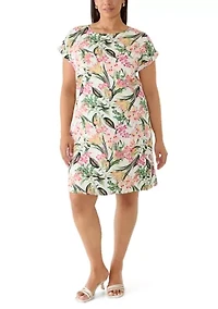 Plus Printed Swing Dress