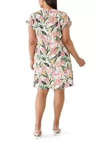 Plus Printed Swing Dress