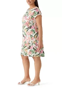 Plus Printed Swing Dress