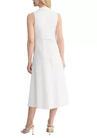 Women's Sleevless Linen Maxi Dress