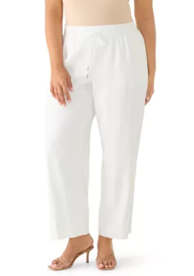 Plus Tie Front Pants
