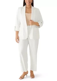 Plus Tie Front Pants