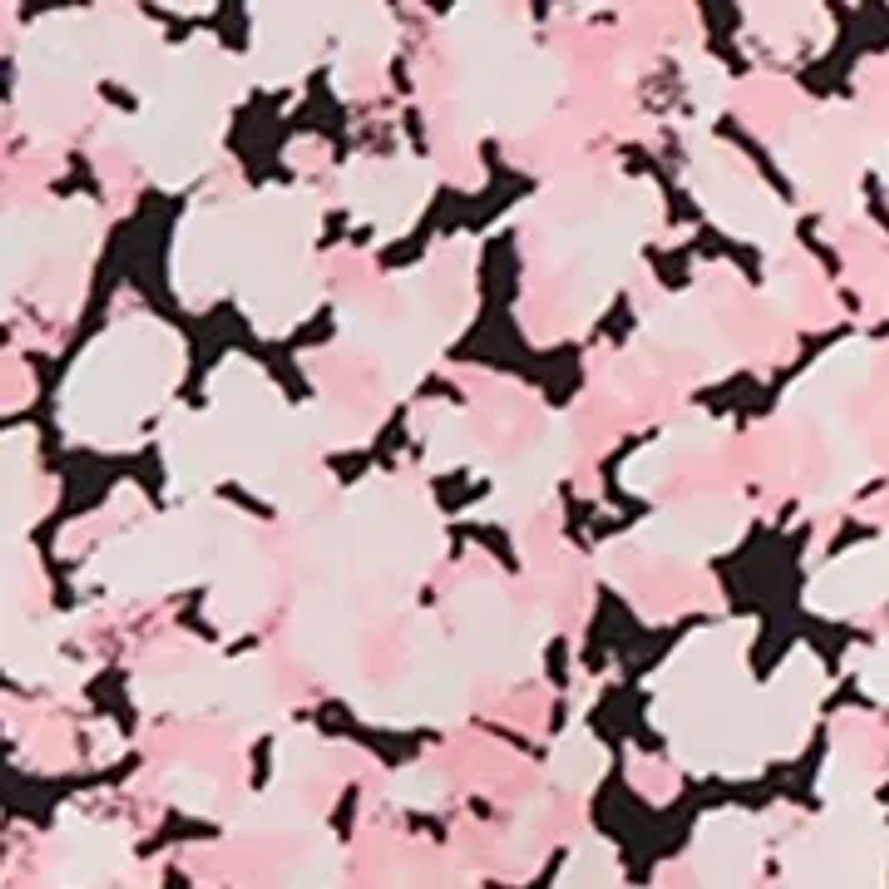 Petite 3/4 Sleeve V-Neck Print Top with Trim