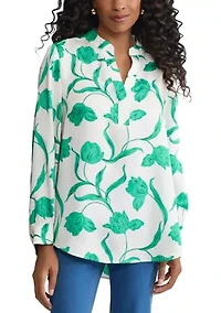 Women's Long Sleeve Popover 1/2 Placket Top