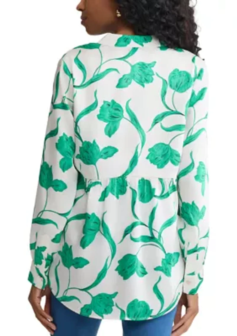 Women's Long Sleeve Popover 1/2 Placket Top