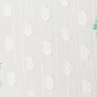 Plus Three-Quarter Sleeve V-Neck Clip Dot Tunic Top