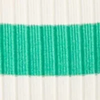 Petite 3/4 Sleeve Striped Boat Neck Sweater