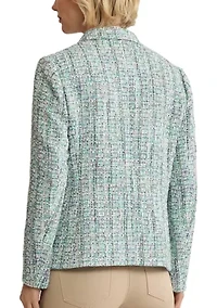 Petite Faux Double Breasted Tweed Jacket