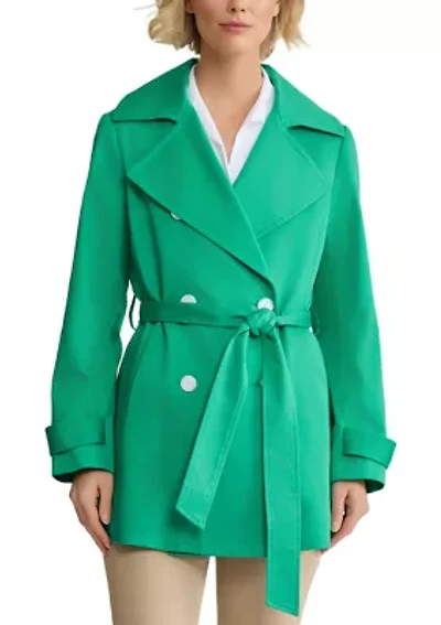 Women's Double Breasted Trench Jacket with Belt
