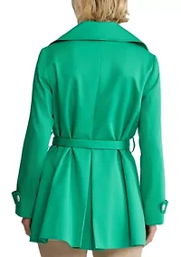 Women's Double Breasted Trench Jacket with Belt