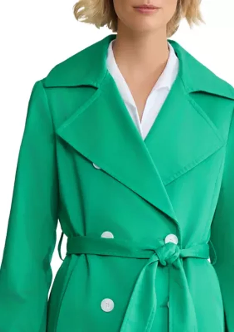 Women's Double Breasted Trench Jacket with Belt