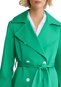Women's Double Breasted Trench Jacket with Belt