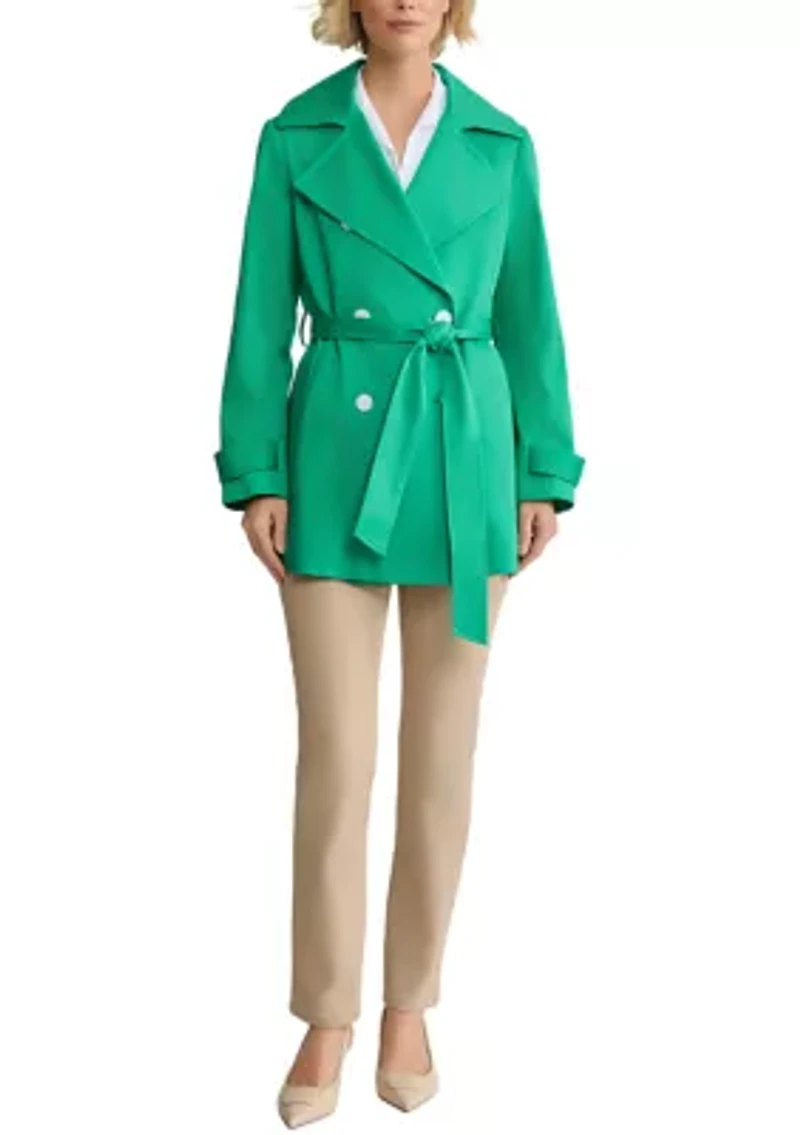 Women's Double Breasted Trench Jacket with Belt