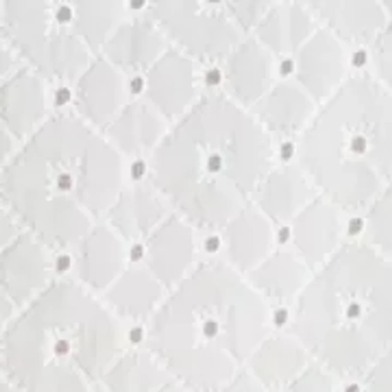 Petite Button Detail Eyelet Blouse