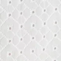 Petite Button Detail Eyelet Blouse