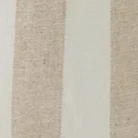 Petite Long Sleeve Faux Double Breasted Linen Striped Jacket