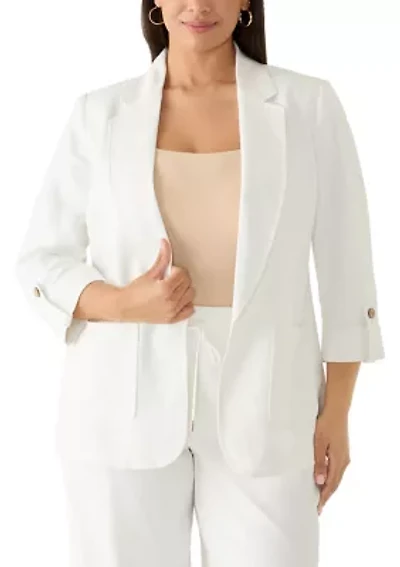 Plus Open Front Jacket