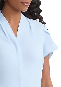 Women's Short Petal Sleeve Blouse