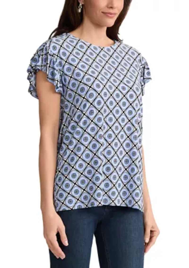 Petite Flutter Sleeve Top