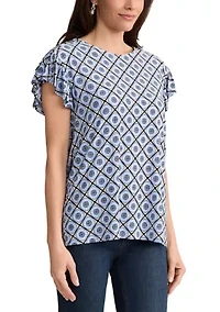 Petite Flutter Sleeve Top