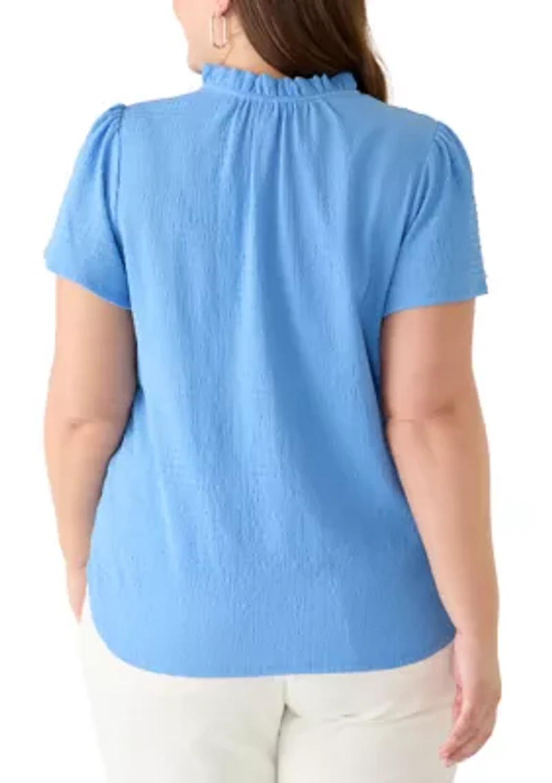 Plus Textured Knit Top