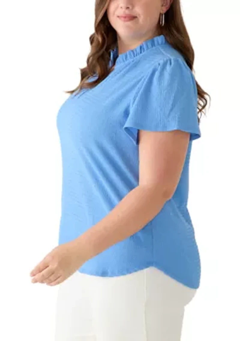 Plus Textured Knit Top