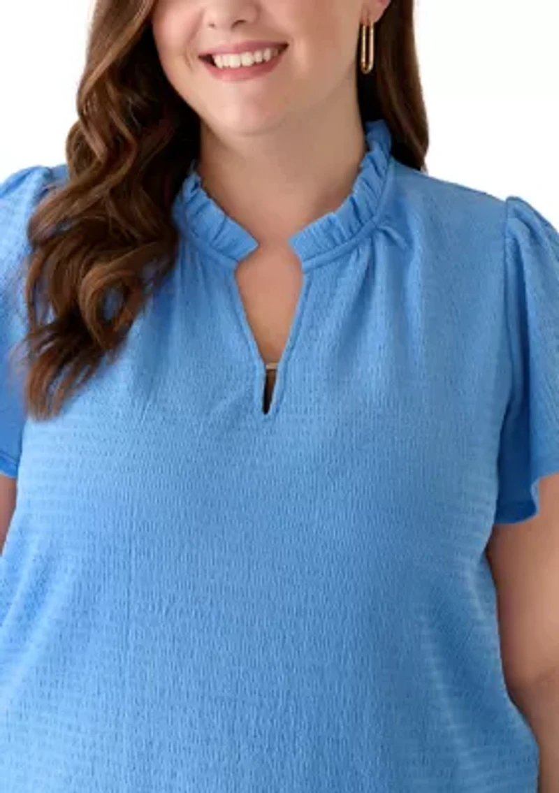 Plus Textured Knit Top