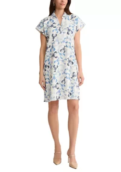 Women's Short Sleeve Lobster Print Dress