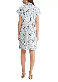 Women's Short Sleeve Lobster Print Dress