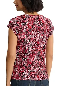 Women's Extended Shoulder Double Trim Top