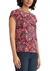 Women's Extended Shoulder Double Trim Top