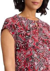Women's Extended Shoulder Double Trim Top