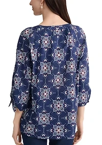 Women's Raglan Tie Sleeve Blouse